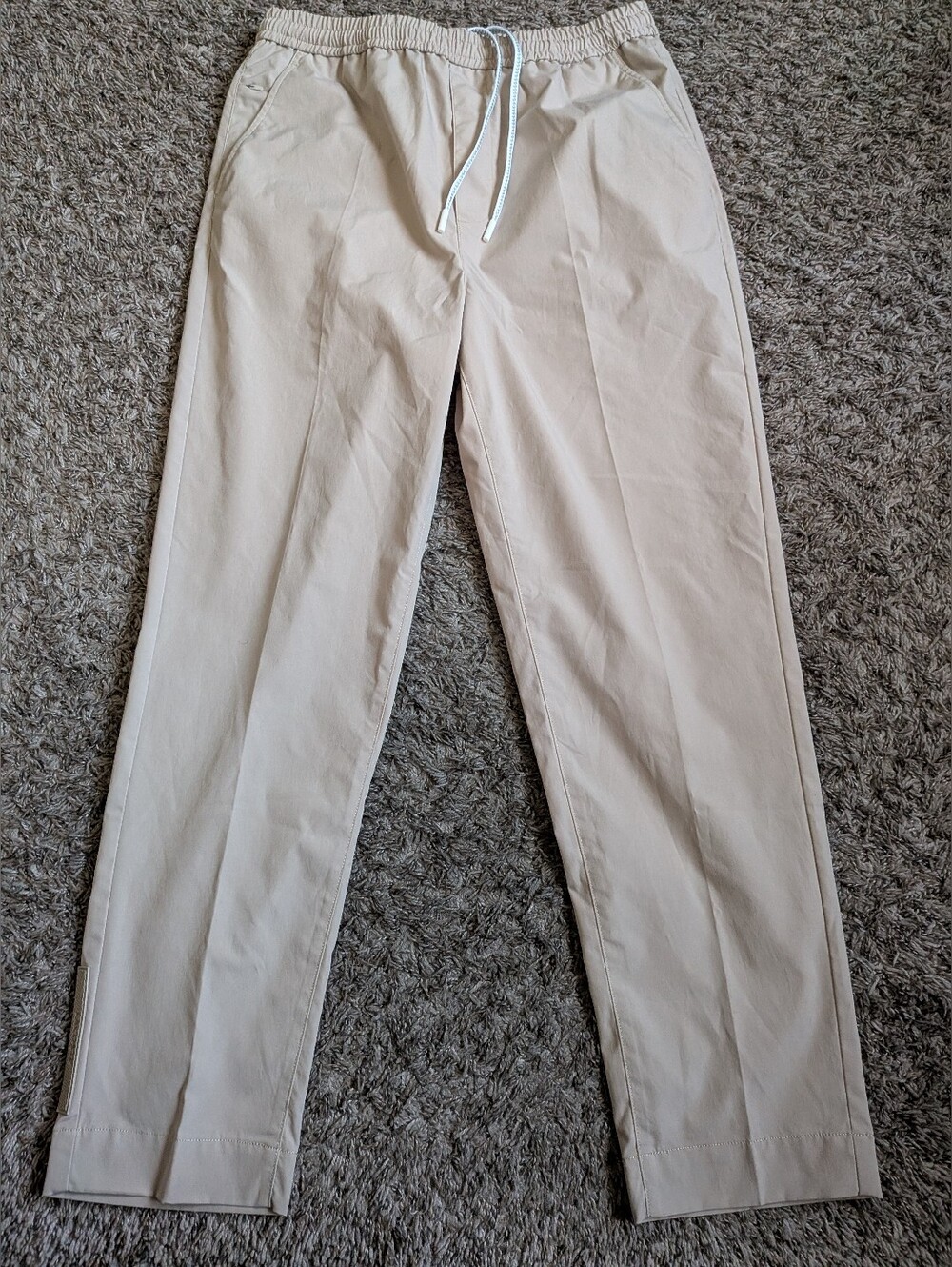 Lacoste Tan Tapered Fit 29" Stretch Drawstring Chino Pants Men's M
